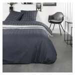 Parure de lit 2 personnes imprim a carreaux coton 220x240 cm