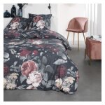 Parure de lit 2 personnes imprim floral coton 220x240 cm