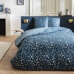 Parure de lit 2 personnes imprim� l�opard r�versible ray� 260x240cm