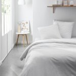Parure de lit 2 personnes macram uni coton 220x240 cm