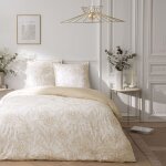 Parure de lit 2 personnes en satin de coton rversible 260x240cm