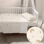 Parure de lit 2 pièces 100% coton multicolore 100x130 cm (berceau) Parure de lit 2 pièces 100% coton multicolore 100x130 cm (berceau)