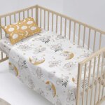 Parure de lit 2 pièces 100% coton multicolore 100x130 cm (berceau) Parure de lit 2 pièces 100% coton multicolore 100x130 cm (berceau)