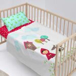Parure de lit 2 pièces 100% coton multicolore 100x130 cm (berceau) Parure de lit 2 pièces 100% coton multicolore 100x130 cm (berceau)