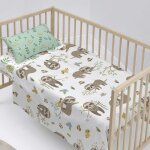 Parure de lit 2 pièces 100% coton multicolore 120x180 cm (lit bébé) Parure de lit 2 pièces 100% coton multicolore 120x180 cm (lit bébé)
