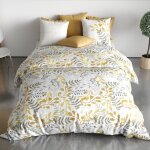 Parure de lit 2 places coton bio  motifs 240x260 cm