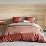 Parure de lit 2 places rversible percale de coton  motifs 220x240 cm