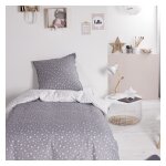 Parure de lit coton 1 personne imprim toiles stella