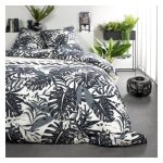 Parure de lit coton 2 personnes imprimé jungle 220x240 cm Parure de lit coton 2 personnes imprimé jungle 220x240 cm
