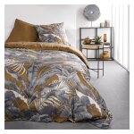 Parure de lit coton 2 personnes imprim jungle 220x240 cm