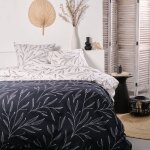 Parure de lit imprimé floral coton 240x260 cm Parure de lit imprimé floral coton 240x260 cm