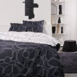 Parure de lit imprim graphique coton 240x220cm