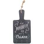 Patre 3 crochets  torchons noire 18x35cm