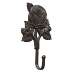 Patère en fonte roses h18cm Patère en fonte roses h18cm
