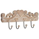 Patre en manguier blanchi avec 4 crochets boules