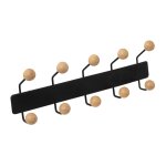 Pat�re murale en bois 10 accroches noir 44x14 cm