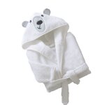 Peignoir de bain en coton blanc 2 ans