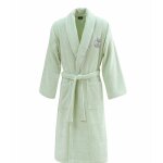 Peignoir brod col chle 420 g / m menthe xl