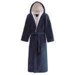 Peignoir  capuche bicolore denim l