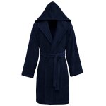 Peignoir  capuche velours bleu nuit xl