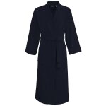 Peignoir col kimono en coton bleu nuit xl