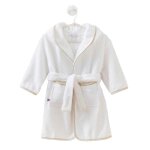 Peignoir enfant blanc & lin (4 - 6ans)