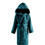 Peignoir enfant � capuche 400 g / m� denim 08 / 10 ans