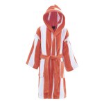 Peignoir enfant  capuche ray velours corail 01 / 02 ans
