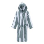 Peignoir enfant  capuche ray velours lichen 05 / 06 ans