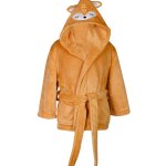 Peignoir enfant polaire doux & chaud caramel 05 / 06 ans