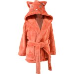 Peignoir enfant polaire doux & chaud corail 05 / 06 ans
