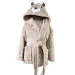 Peignoir enfant polaire doux & chaud sable 05 / 06 ans