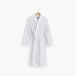 Peignoir homme coton moelleux microcoton uni blanc 0 x 118. 6 cm