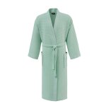 Peignoir kimono nid d'abeille menthe m