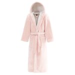 Peignoir mixte  capuche bicolore poudre s