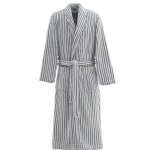 Peignoir polaire homme femme c�tel� extra dou blanc / anthracite s