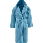 Peignoir polaire mixte  capuche cobalt xl