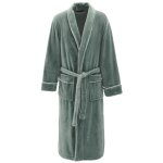 Peignoir polaire mixte avec passepoil lichen m
