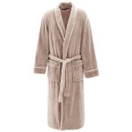 Peignoir polaire mixte avec passepoil sable l