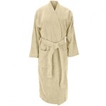 Peignoir unisexe en coton marron s