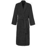 Peignoir unisexe en coton noir xl