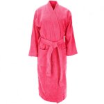Peignoir unisexe en coton rose s