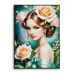 Peinture sur toile laque avec cadre 72x4x102 cm