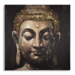 Peinture sur toile multicolore bouddha 100x3x100 cm