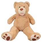 Peluche gante nounours beige 100 cm