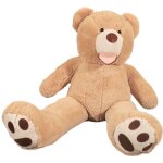 Peluche gante nounours beige 160 cm pouf