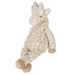 Peluche girafe crme et marron