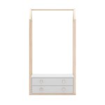 Penderie 2 tiroirs chambre enfant - l80 cm - blanc