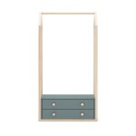Penderie 2 tiroirs chambre enfant - l80 cm - vert