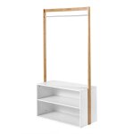 Penderie d'entre avec rangement - blanc